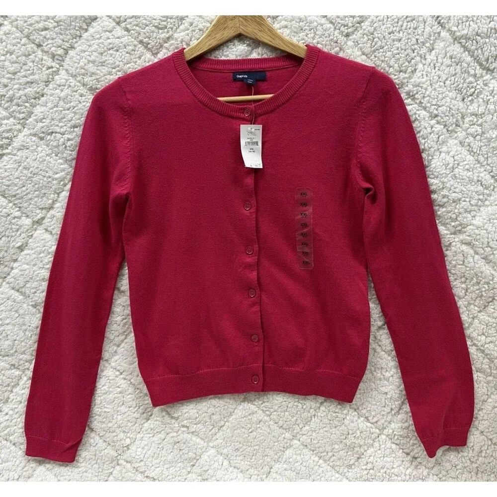Gap kids girl size XXL (14-16) pink cardigan new